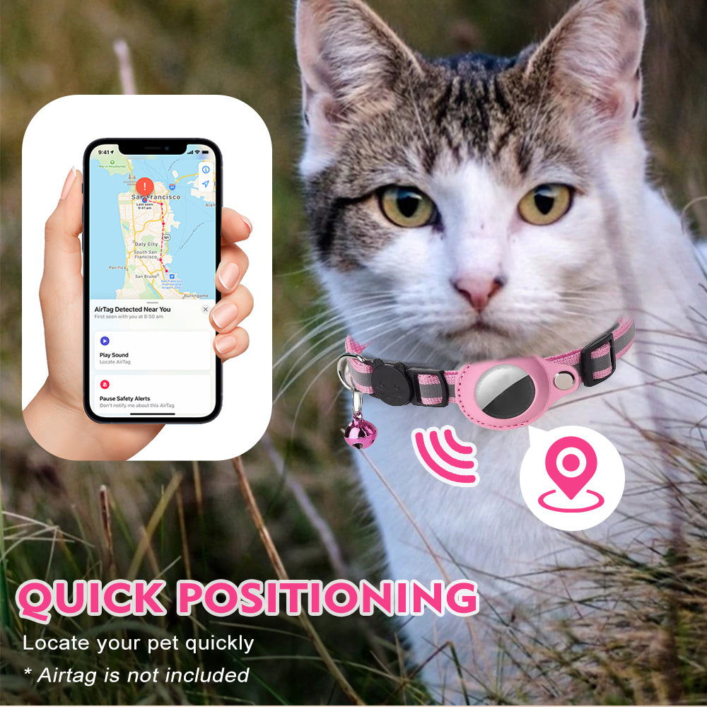 Waterproof Apple AirTag Holder Collar for Pets with Safety Buckle and Bell - Eastlakes Electronics Australia